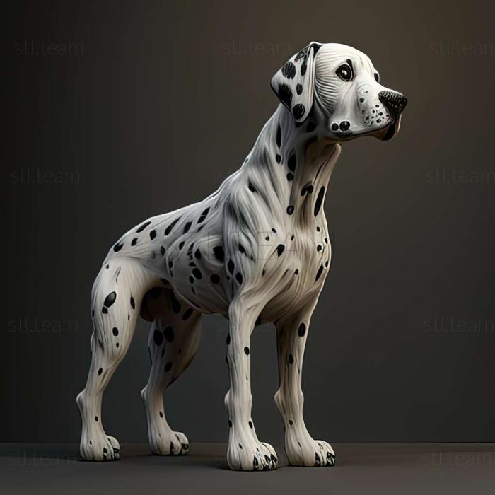 3D model Dalmatian dog (STL)